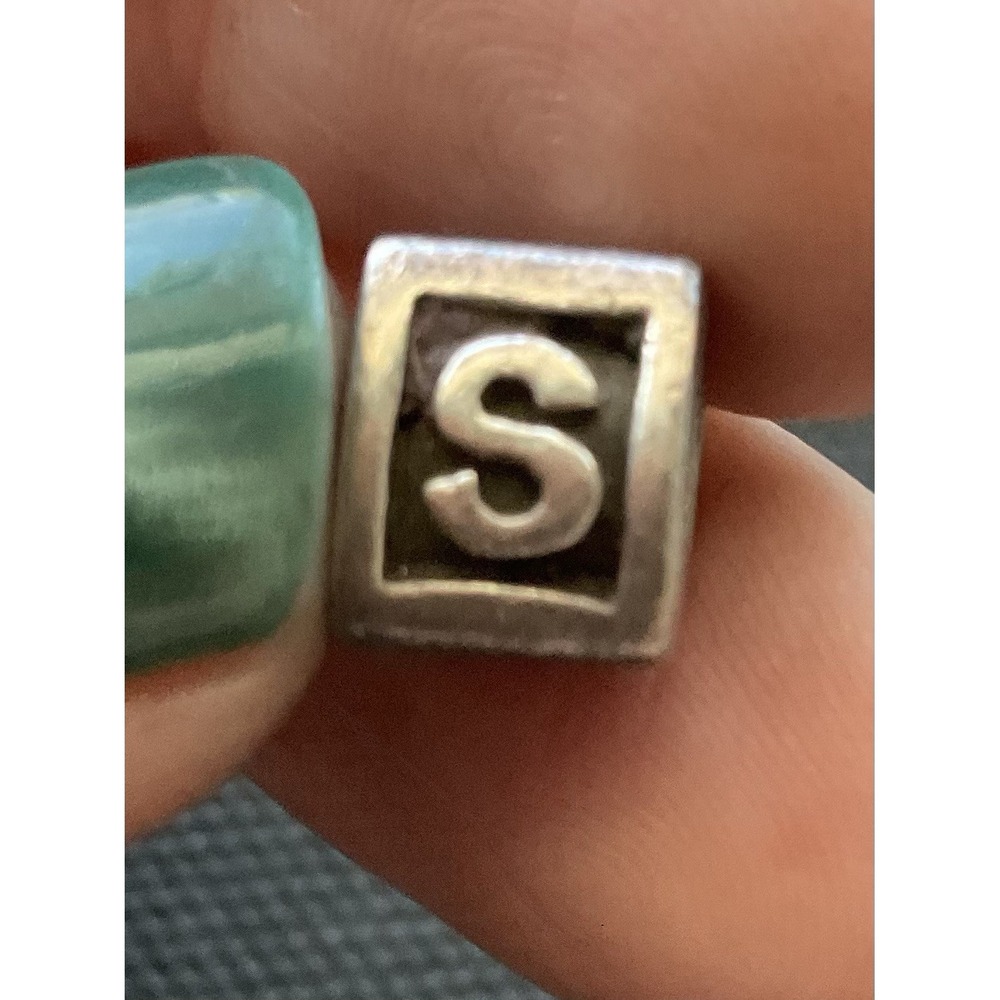 Pandora sterling silver letter "S" charm ALE 925 Alphabet - Picture 3 of 5